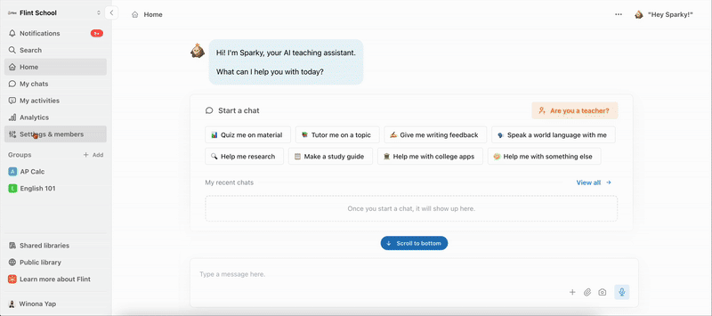 Opening Terms in Settings & members, then filling in the Add term form