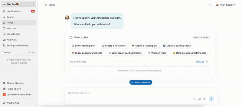 Opening the New Workspace dialog, filling out its details, and clicking Create
