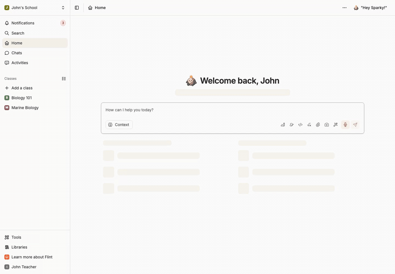 Creating a class from the sidebar: Add a class, then Create in school, then naming it and clicking Create